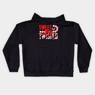 Sweet but twisted Christmas candy cane Kids Hoodie